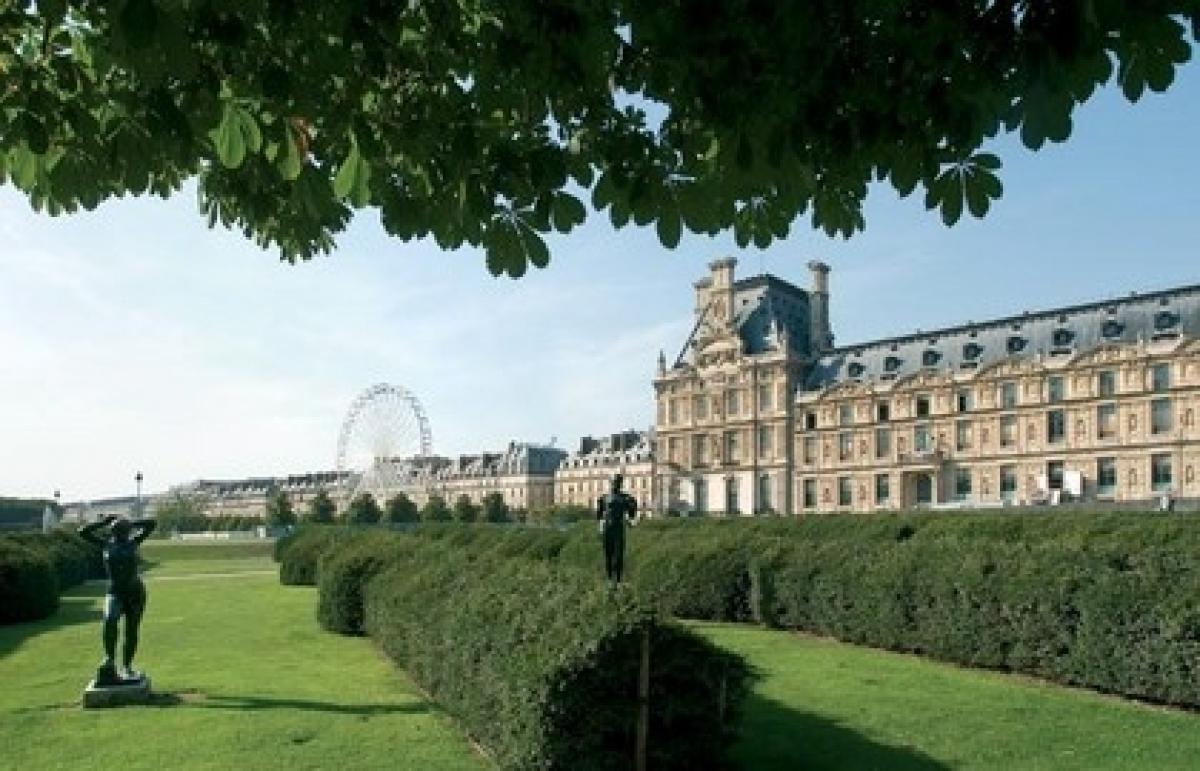 le Jardin de Tuileries tout près de l'Hôtel du Lion d'or