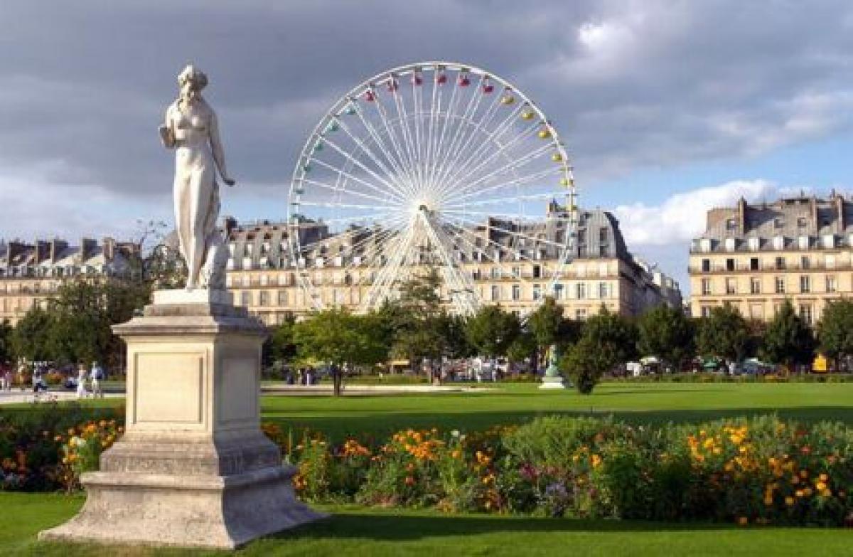 Jardins des Tuillerie et sa Grande Roue tout près de l'Hotel du Lion D'Or Louvre